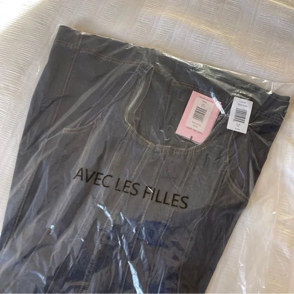 Brand New - AVEC LES FILLES Denim Fit-and-flare Midi Dress πβ¨ - Picture 10 of 13